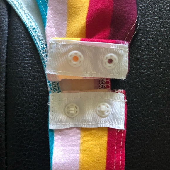 Colorful striped off the shoulder bodysuit - Picture 6 of 8